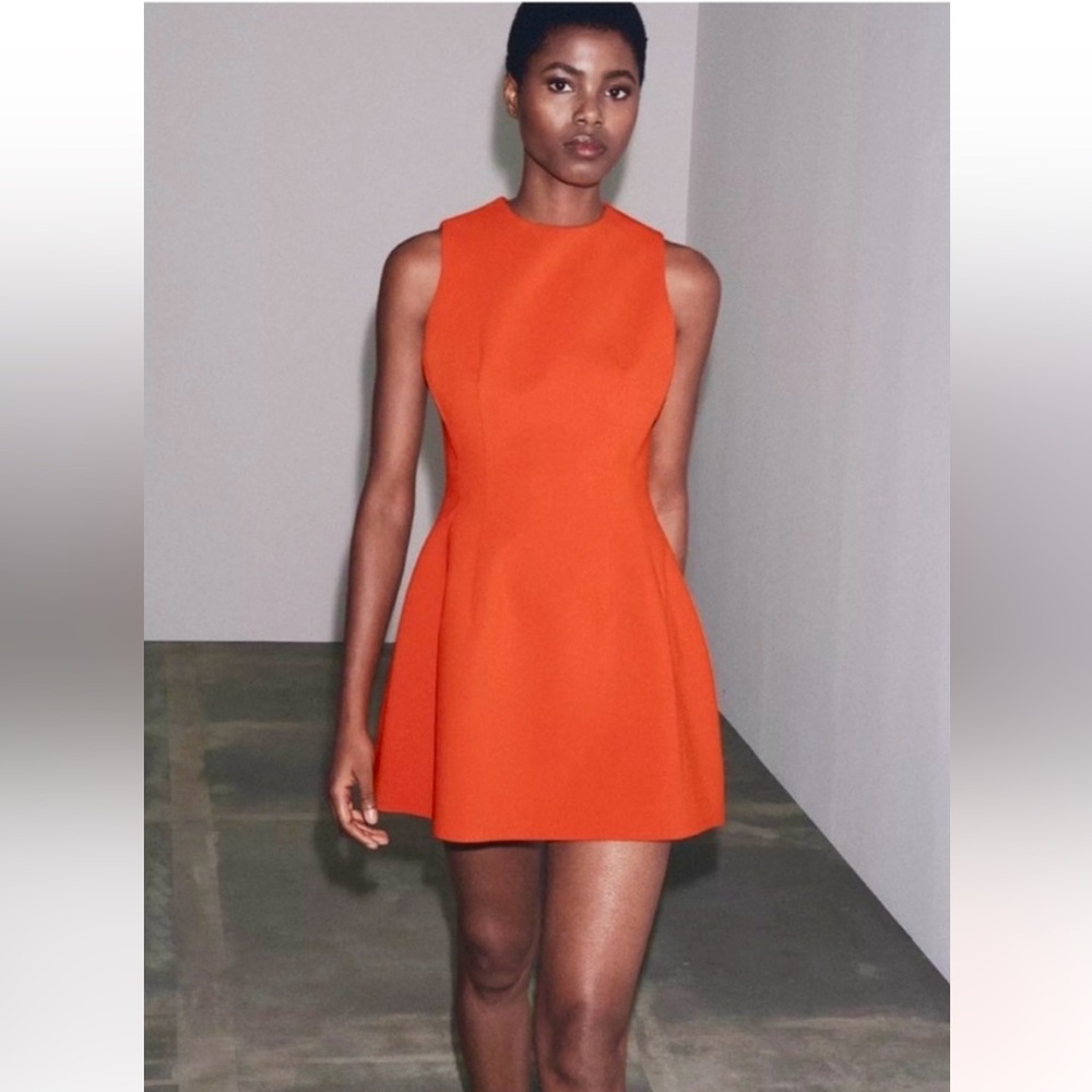 New ZARA Sleeveless Voluminous Mini Dress
